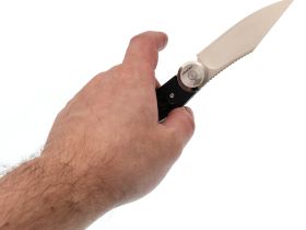 Складной нож Перемен Лисичка, сталь 8Cr14MoV, рукоять FRN, черный