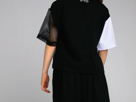 Комплект трикотажный для девочек: фуфайка (футболка), шорты