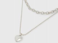 Ожерелье для девочек, 2 шт., Серебряный