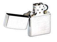 Зажигалка ZIPPO Linen Weave с покрытием Brushed Chrome, латунь/сталь, серебристая, матовая, 36x12x56 мм