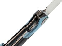 Складной нож Maxace Goliath Black, сталь Bohler K110, рукоять G-10/синий больстер