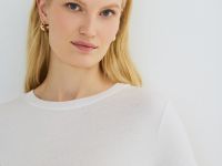 Полупрозрачная футболка в рубчик, Белый