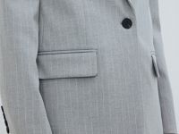 Однобортный жакет из поливискозы, Серый