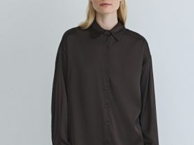 Блузка из сатина, Коричневый