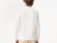 Мужской хлопковый свитер Lacoste на молнии с высоким воротом