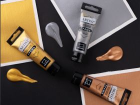 Набор гуаши Малевичъ, 3 цвета по 30 мл, металлик