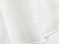 Сатиновая блузка с коротким рукавом, Белый