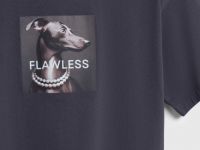 Футболка оверсайз с принтом, Серый