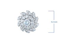 Пусеты из белого золота с бриллиантами э4001пс08210701