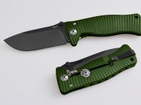 Нож складной LionSteel SR1A GB, сталь D2, рукоять алюминий, зелёный