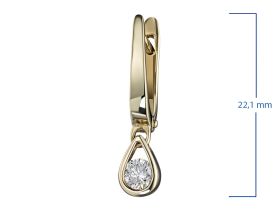 Серьги из желтого золота с бриллиантами э0301сг07120600