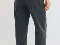 Утеплённые прямые джинсы, Серый