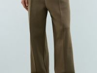 Трикотажные брюки с лампасами, Бежевый