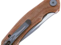 Складной нож Petrified Fish Warrior, сталь K110, рукоять Brown Micarta