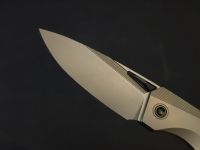 Складной нож TuoTown Themis Stonewash, сталь T14N, рукоять Grey Ti