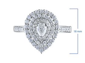 Классическое кольцо из белого золота с бриллиантами э4001кц12163300