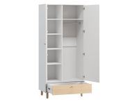 Распашной шкаф Дикинс 2-85x190 Береза/Белый