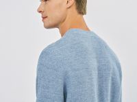 Джемпер с вырезом хенли, Голубой