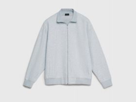 Бомбер с воротником-стойкой, Серый