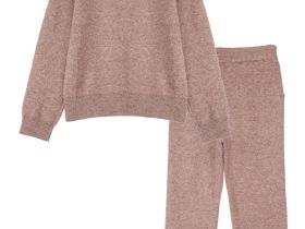 Комплект трикотажный для девочек: джемпер, брюки