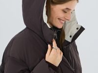 Утеплённая куртка с капюшоном, Коричневый