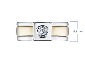 Классическое кольцо из комбинированного золота э4812ка08153000