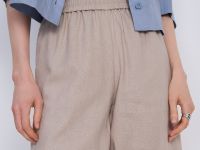 Шорты из хлопка и льна