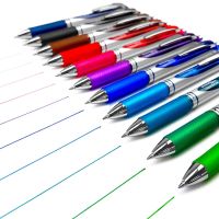Ручка гелевая автомат. с перманентными чернилами Pentel "EnerGel Permanent" 0,7 мм, черный стержень