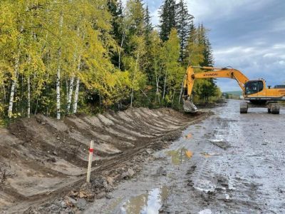 На автодороге «Умнас» в Олекминске идет подготовка к капремонту