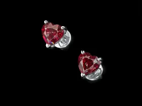 Пусеты из белого золота с рубинами э4799пс11231161