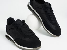 Кроссовки из натуральной замши, Черный