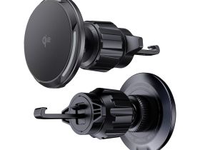 Автомобильный держатель Deppa (55212) MageSafe QI2 Flex для смартфона в воздуховод 15W (черный)