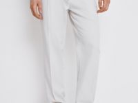 Брюки из текстурного льна, Белый