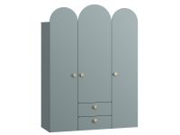 Шкаф детский Арчи 3-145x196 Серо-зеленый