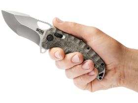 Складной нож SOG Kiku XR Satin, сталь CTS-XHP, рукоять микарта