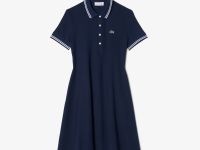 Эластичное платье-поло Lacoste с коротким рукавом
