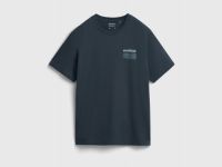 Футболка с морским принтом на спине, Голубой