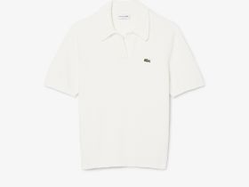 Мужское вязанное поло Lacoste классического кроя