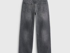 Прямые джинсы для девочек, Серый