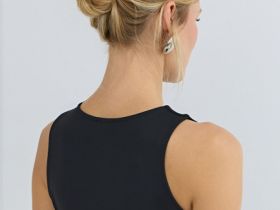 Базовое боди без рукавов, Черный