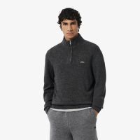 Мужской шерстяной свитер Lacoste на молнии с высоким воротом