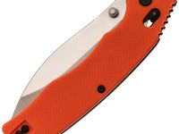 Складной нож Obertech ns-01 thumb stud satin, сталь VG-10, рукоять G10, оранжевый