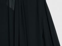 Блузка из шифона с шарфом, Черный