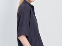 Блузка А-силуэта изо льна и вискозы