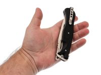 Складной нож НОКС Офицерский-С, сталь AUS-8, рукоять ABS пластик, черный