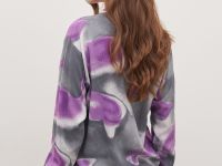 Блузка прямого силуэта с принтом