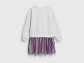 Трикотажное платье мини для девочек, Белый