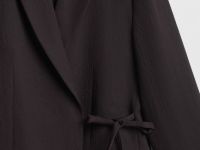 Жакет на запах с завязками, Коричневый