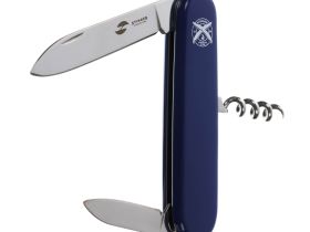 Нож перочинный Stinger 90 мм, 4 функции, синий, в блистере