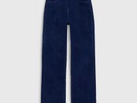 Джинсы с велюром, Синий